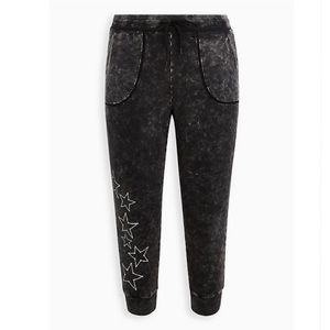 JOGGER - LOVESICK ACID WASH STAR SKELETON BLACK